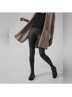 Athleta Delancey Gleam Tight Leggings Black Stretchy Womens Sz Medium